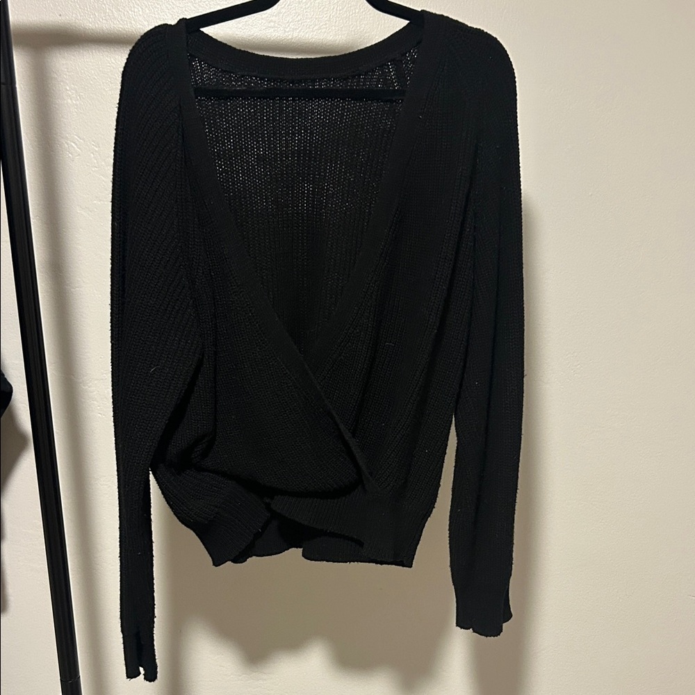 Elegant Black Women's Sweater Open Back ASTR The Label